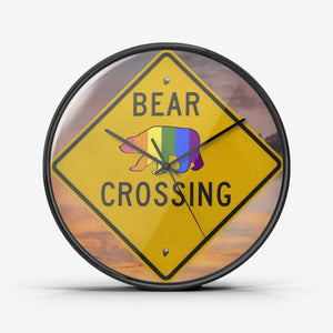 Bear Crossing - Wall Clock Silent Non Ticking Quality Quartz