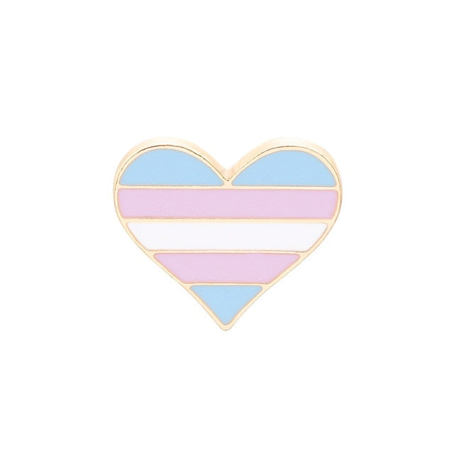 Rainbow Heart LGBT Pride Pin